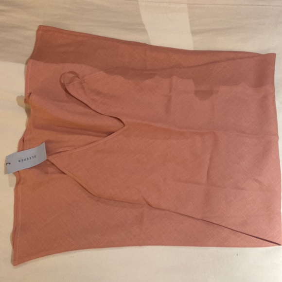 Pink Slip Linen Dress - Picture 2 of 5